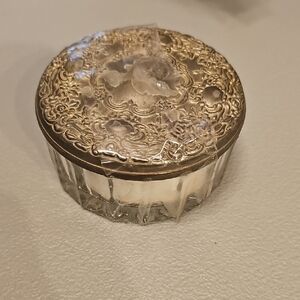 Elegant Silver and Glass Decorative Box
